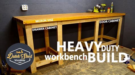 Heavy Duty Workbench Build 2x4s And Plywood Strips Diy Youtube
