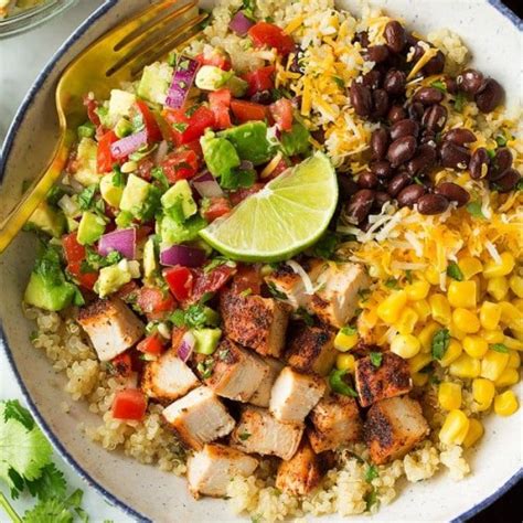 Grilled Chicken Burrito Bowls With Avocado Salsa Cooking Classy