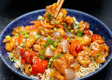 Sweet And Sour Prawns With Egg Fried Rice Recipe Tilda