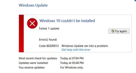 Windows 10 Upgrade Error 0x80200013 Borns Tech And