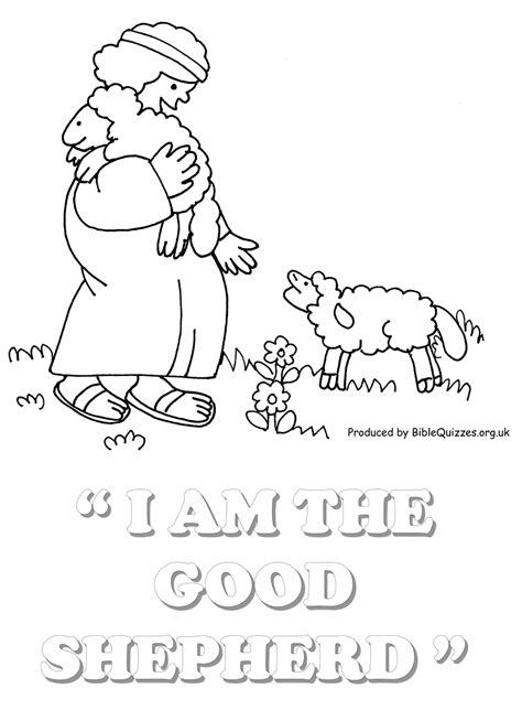 The Good Shepherd Coloring Page Sundayschoolist