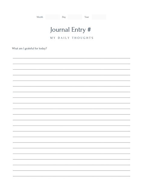Journal Template Pdf Digital Download Etsy Uk