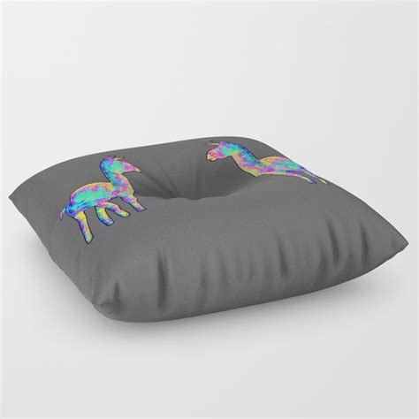 Neon Llama Floor Pillow By Jwillart Society6
