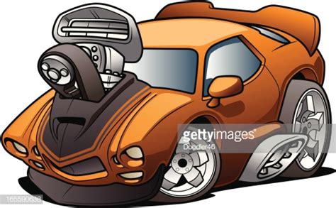 Cartoon Muscle Car Vector Art Getty Images