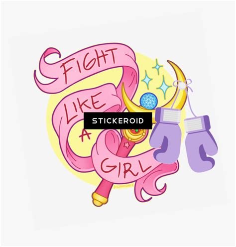 Fight Like A Girl Fight Like A Girl Sticker Sailor Moon Hd Png