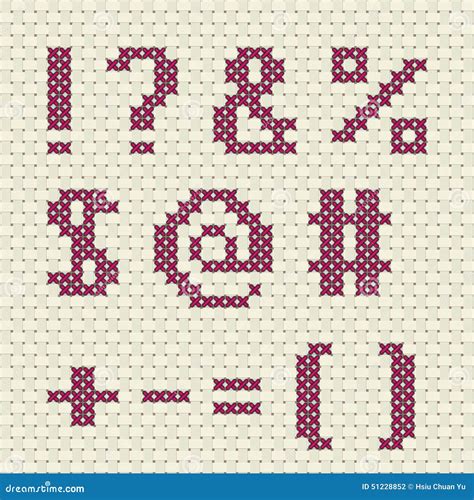 Cross Stitch Alphabet And Number Stock Vector Illustration Of Stitch