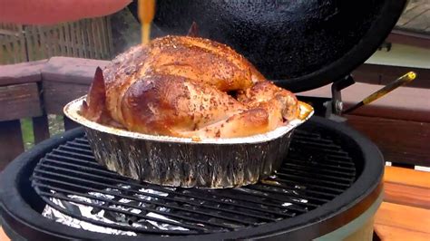 Big Green Egg How To Cook A Simple Smoked Turkey On The Big Green Egg Youtube