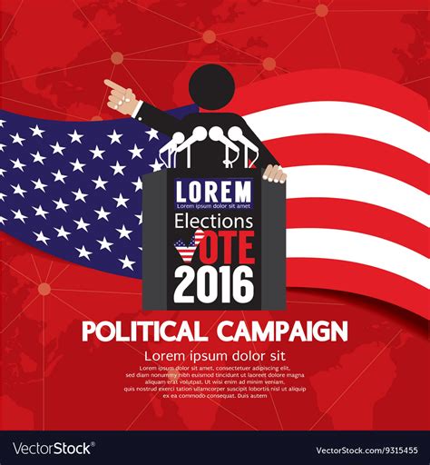 Political Campaign Banner Royalty Free Vector Image