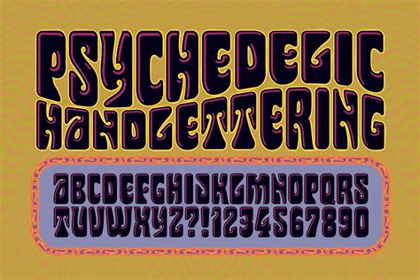Summer Of Love Psychedelic Font Stunning Display Fonts ~ Creative Market