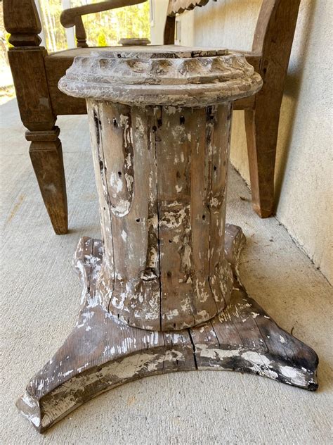 Antique Style Column Wood Pedestal Plinth For Sale At 1stdibs