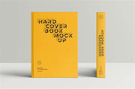 Free Front Hardcover Book Mockup
