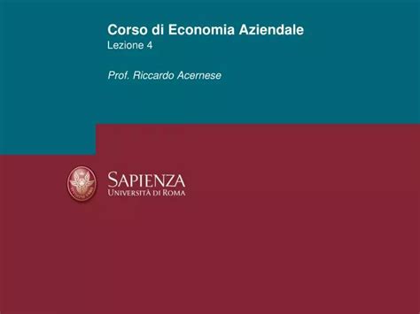 Ppt Corso Di Economia Aziendale Powerpoint Presentation Free Download Id969079