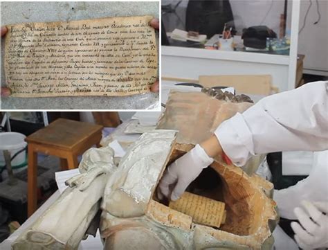 Europes Oldest Time Capsule Discovered Inside A Statue Of Jesus In