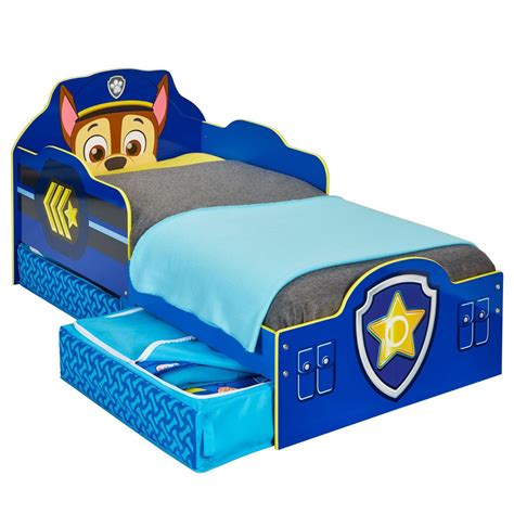 Paw Patrol Chase Kleinkind Bett Mit Unterbett Aufbewahrung Matratzen