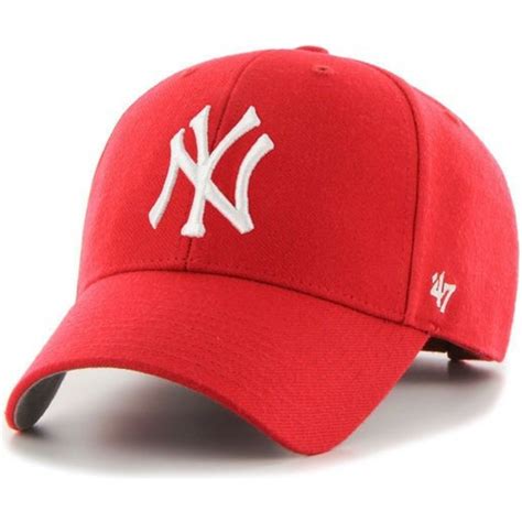 47 Brand Curved Brim New York Yankees Mlb Mvp Cap Rot Caphuntersde