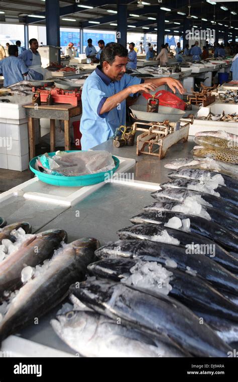 Fish Market Deira District Dubai United Arab Emirates Stock Photo