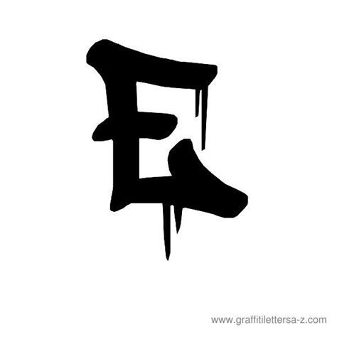 A Drip Graffiti Uppercase Letter E Graffiti Alphabet