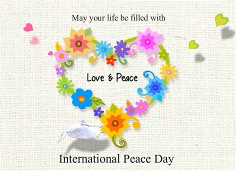 Blossom Of Flowers Free International Peace Day Ecards 123 Greetings