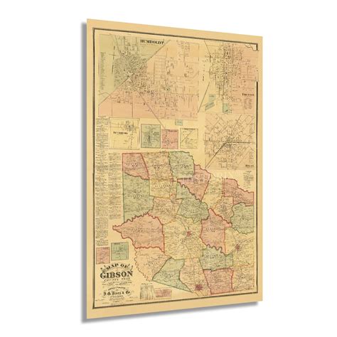 Buy Historix Vintage 1877 Gibson County Tennessee Map 24x36 Inch