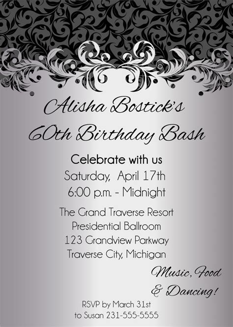 adult birthday party invitations images