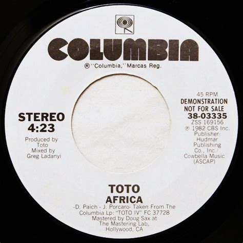 Toto Africa 1982 Vinyl Discogs