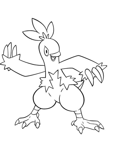 Combusken Pokemon Coloring Pages Free Printable