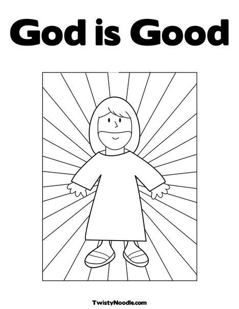 In many cases a simple bible lesson is provided for each coloring page. God is good coloring page | Religion | Pinterest