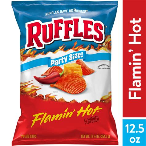 Ruffles Potato Chips Flamin Hot Flavored 125 Oz