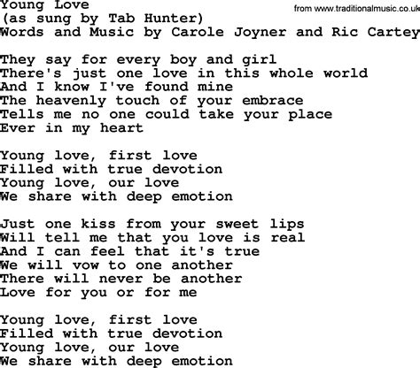 Young Love By The Byrds Lyrics With Pdf