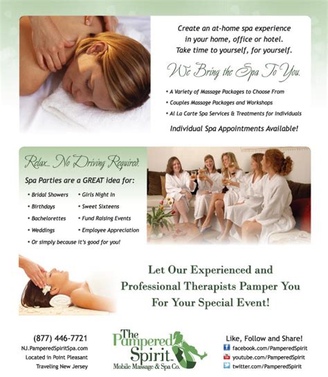 Print Magazine Ad Design For Mobile Massage And Spa Web Design