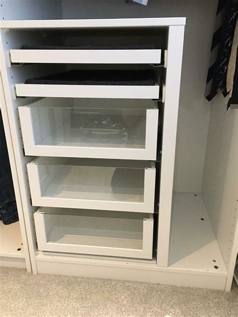 The design of this wardrobe option has 3 sides. IKEA pax wardrobe drawer section | in Shirley, West ...