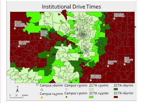 Institutional And Zcta Drive Times Zcta Zip Code Tabulation Area