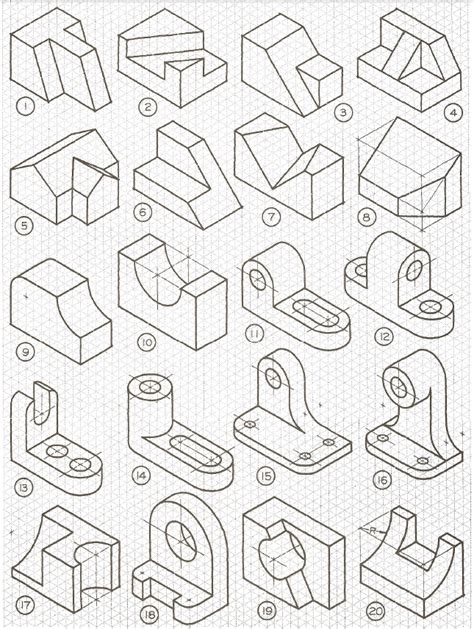 Isometric And Orthographic Drawing Worksheets At Getdrawings Free