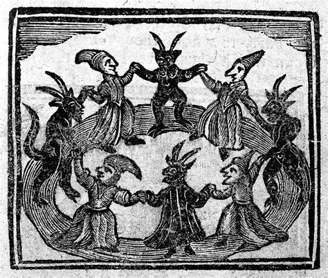 Woodcuts And Witches Woodcut Witches Dance Medieval Art