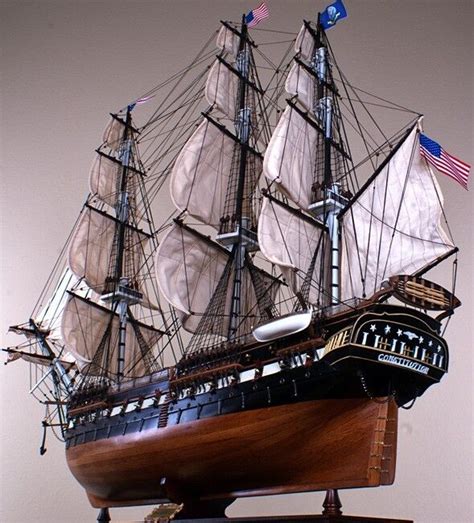 Uss Constitution 52 Wood Model Ship Large Scale Sailing Tall American
