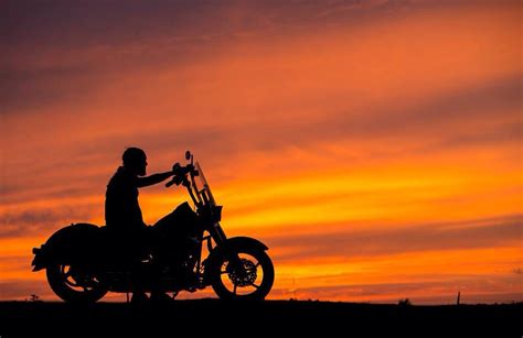 Sunset Harley Davidson Harley Davidson Painting Biker Art