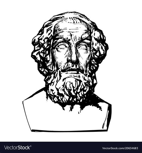 Ancient Greek Poet Homer Royalty Free Vector Image