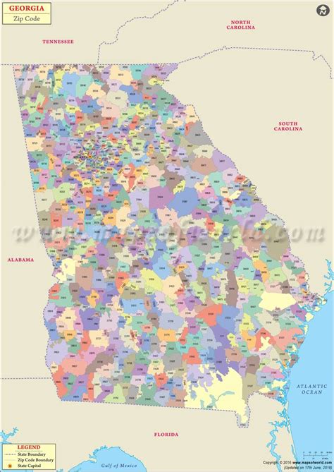 Georgia Zip Codes Georgia Zip Code Map List