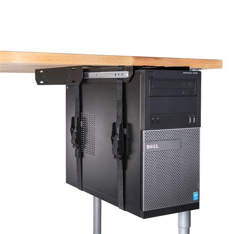 Penn Elcom Under-Desk Computer Mount, Adjustable with Slide-Out Access