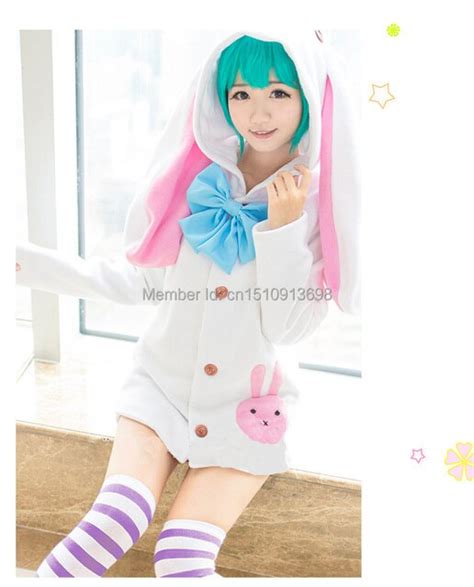 Vocaloids V Miku Hatsune Bunny Rabbit Ear Long Ears Cosplay Costume
