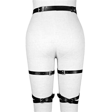 women leather harness body bondage lingerie thigh straps croset suspender belts ebay