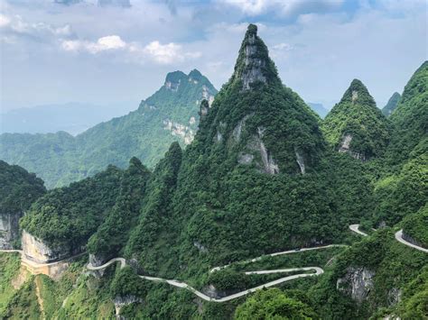 99 Bends At Tianmen Mountain National Park Zhangjiajie In Hunan