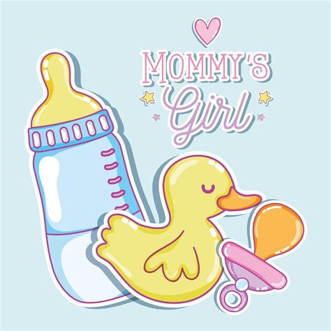 Mommys Girl Cartoon 624494 Vector Art At Vecteezy