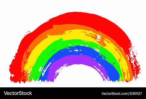 Painted Rainbow Royalty Free Vector Image Vectorstock