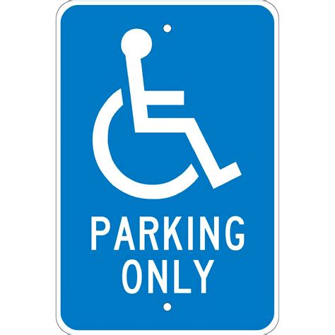 National Marker Graphic Handicap Parking Only Sign — 18in X 12in 0