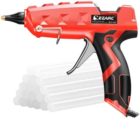 Ezarc Hot Melt Glue Gun 100w Heavy Duty Full Size Kit Red And Black Ebay