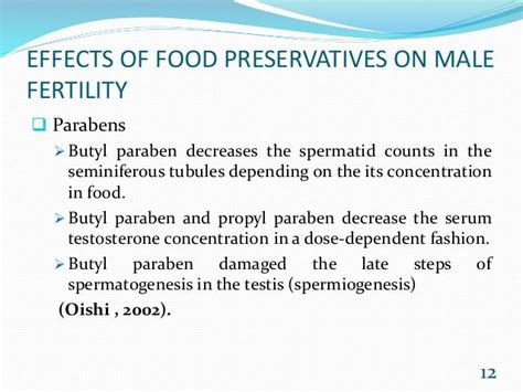 Food Preservative And Its Effects On Fertilty