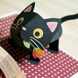Make use of our free adorable template!! pop-up cats - Kagisippo pop-up cards_2 | Pop up cards, Pop ...