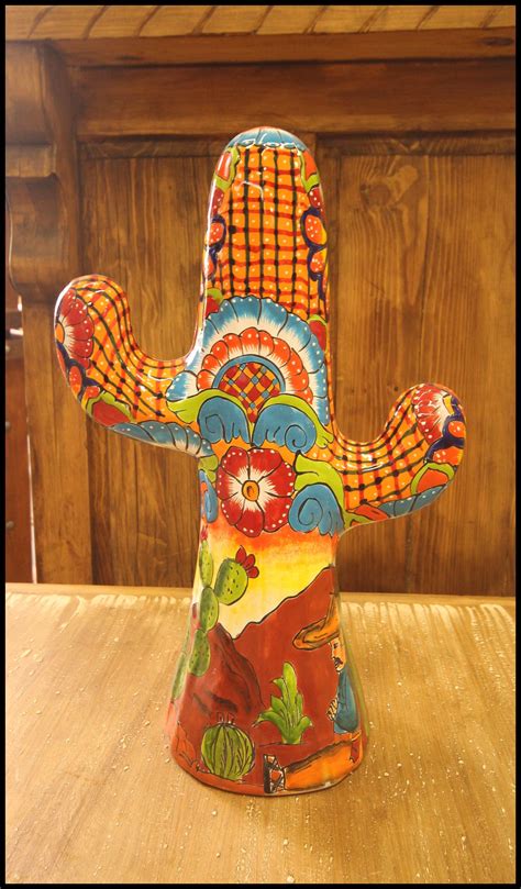 This matriarch of the sa.guaro fruit harvest wandered miles and miles of cactus forest during her lifetime, tending to and befriending the ha:san and upholding the traditional tohoho. Talavera Standing Saguaro Southwest Ceramic Cacti Desert ...