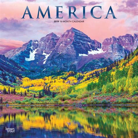 America 2019 12 X 12 Inch Monthly Square Wall Calendar With Foil